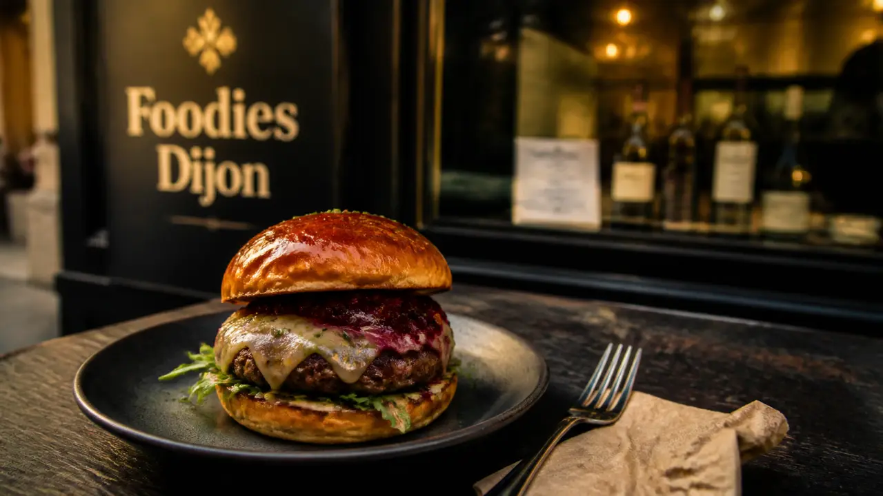 burger dijon foodies : burger gourmet sur table à Dijon