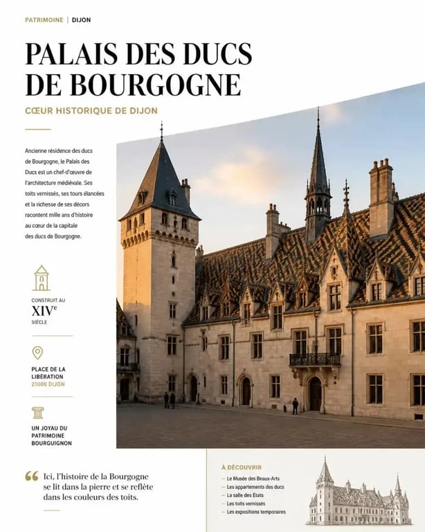 Patrimoine architectural et culture à Dijon, Palais des Ducs de Bourgogne