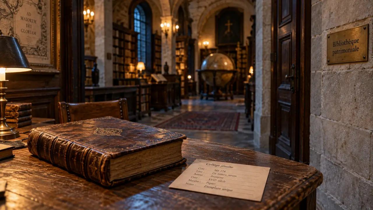 Bibliothèque patrimoine Dijon dans l’ancien collège des Godrans, corridor et livres anciens