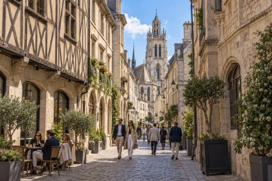 Visiter Dijon centre dans les rues historiques et piétonnes