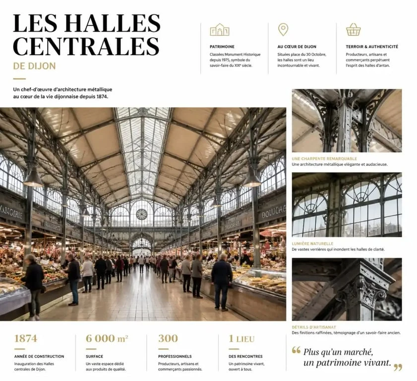 Architecture des Halles centrales de Dijon