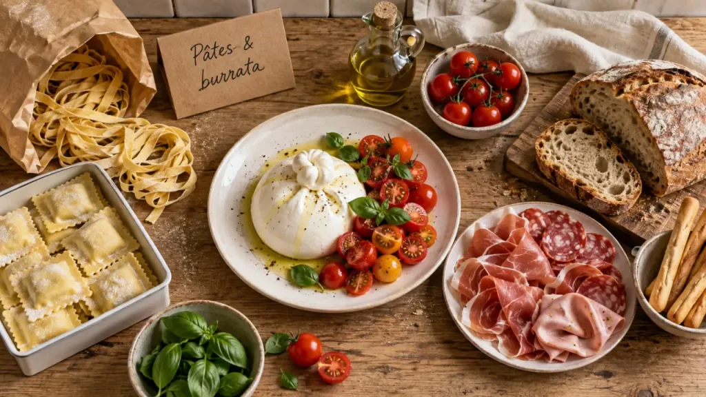 Épicerie italienne dijon : pâtes fraîches et burrata