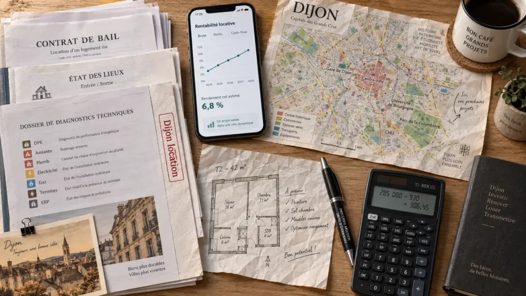 Investissement locatif Dijon : quartier immobilier pour rentabilité locative