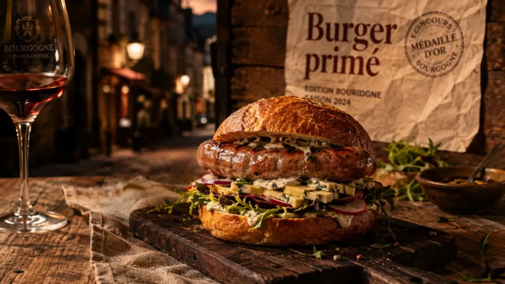 Meilleur burger de Dijon : burger gourmet Foodies primé sur table